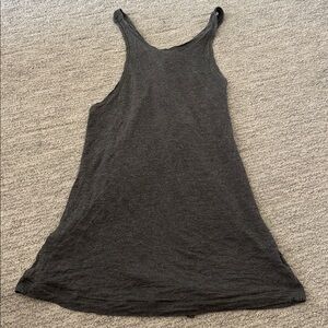 Lululemon size 8 Dark heather Gray Sleeveless split back  Tank Top